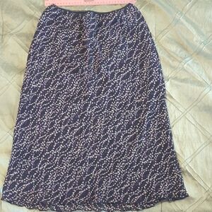 La Belle Purple and White A-Line Skirt